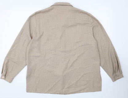 Womens UK Size 18 Fosby Beige Basic Button-Up