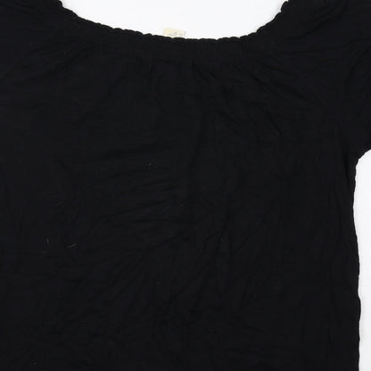 Womens UK Size XS H&M Black Basic T-Shirt