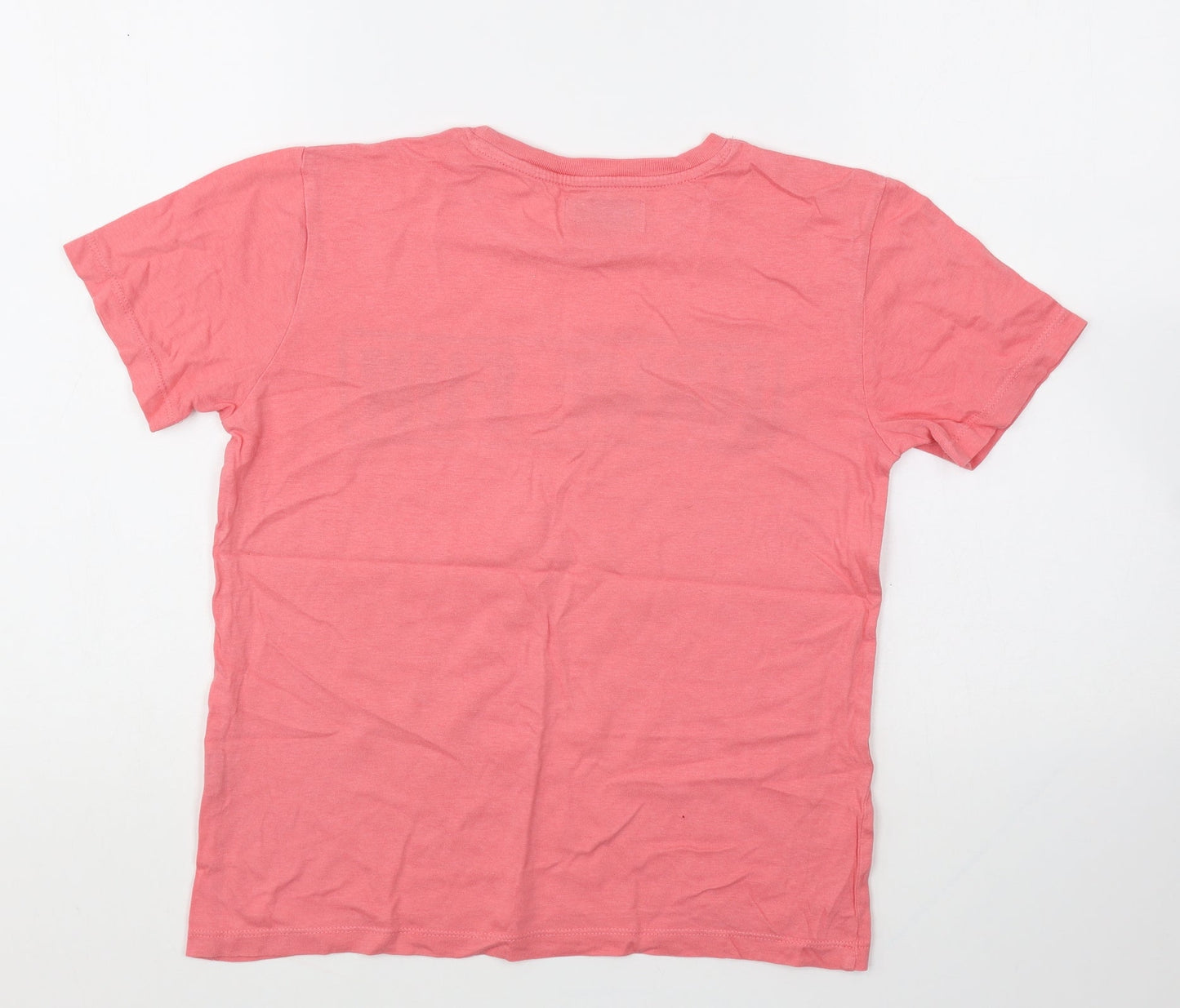 Zara Boys Pink Cotton Basic T-Shirt Size 8 Years Round Neck - Have Fun