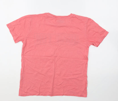Zara Boys Pink Cotton Basic T-Shirt Size 8 Years Round Neck - Have Fun