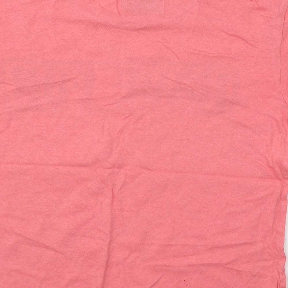 Zara Boys Pink Cotton Basic T-Shirt Size 8 Years Round Neck - Have Fun