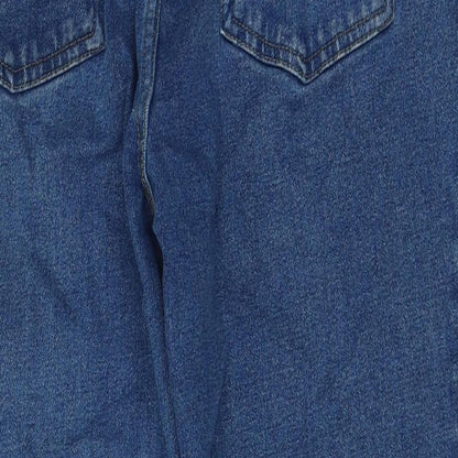 Union Blues Womens Blue Cotton Boyfriend Jeans Size 34 in Regular Button