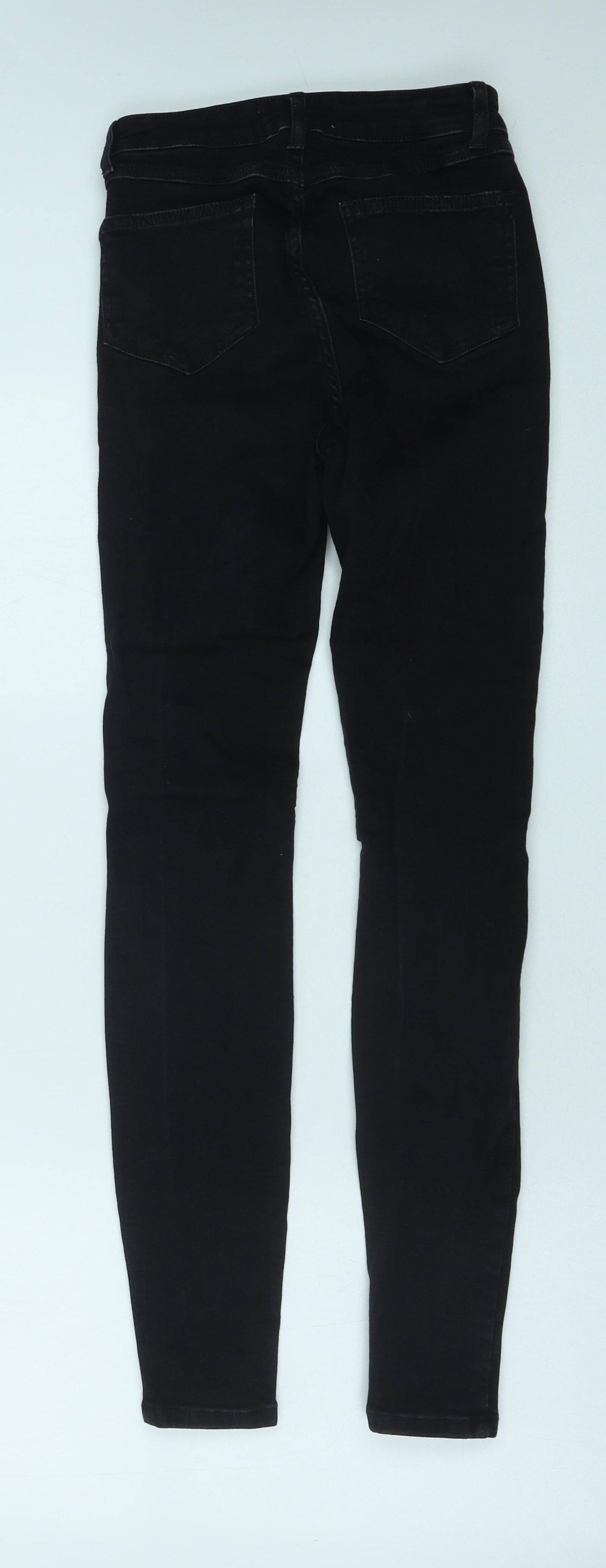 Denim & Co. Womens Black Cotton Skinny Jeans Size 6 Regular Button