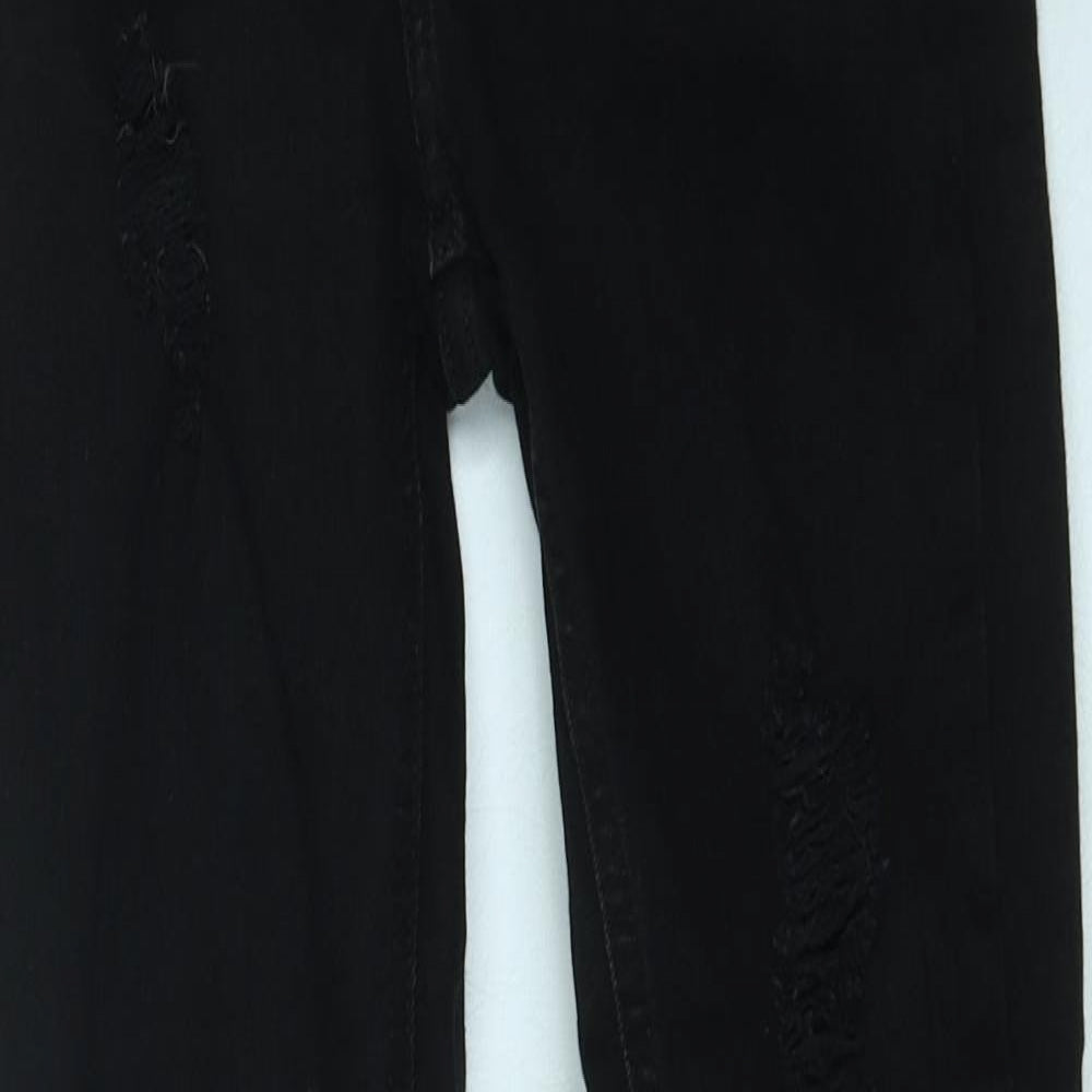 Denim & Co. Womens Black Cotton Skinny Jeans Size 6 Regular Button