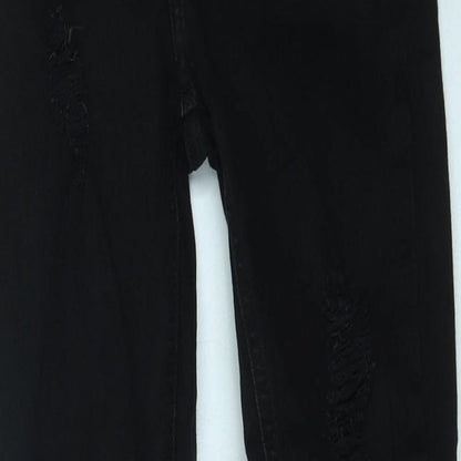 Denim & Co. Womens Black Cotton Skinny Jeans Size 6 Regular Button