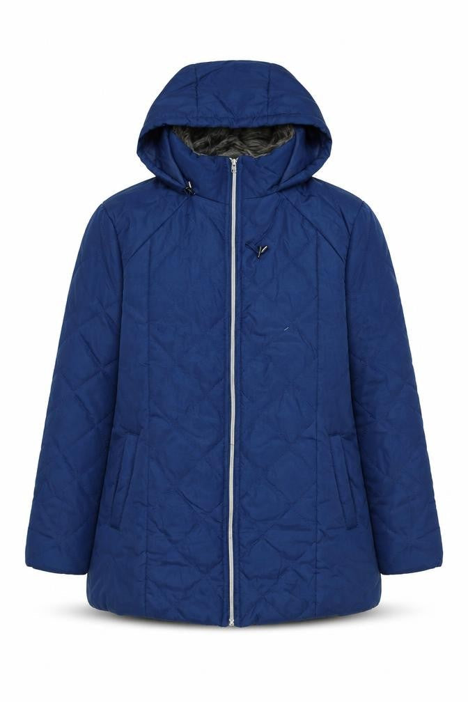 Womens UK Size M Anna De Lancay Blue Quilted Coat