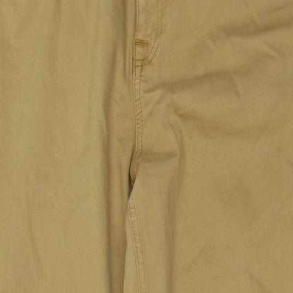 ASOS Mens Brown Cotton Straight Jeans Size 32 in L32 in Regular Button