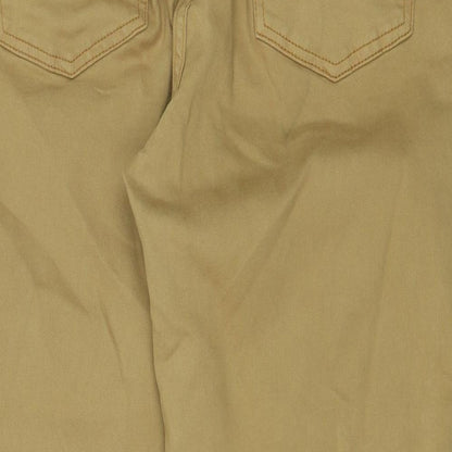 ASOS Mens Brown Cotton Straight Jeans Size 32 in L32 in Regular Button