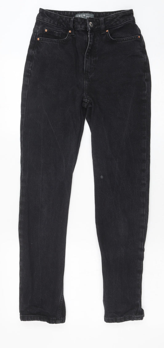 Denim & Co. Womens Black Cotton Skinny Jeans Size 6 Regular Button