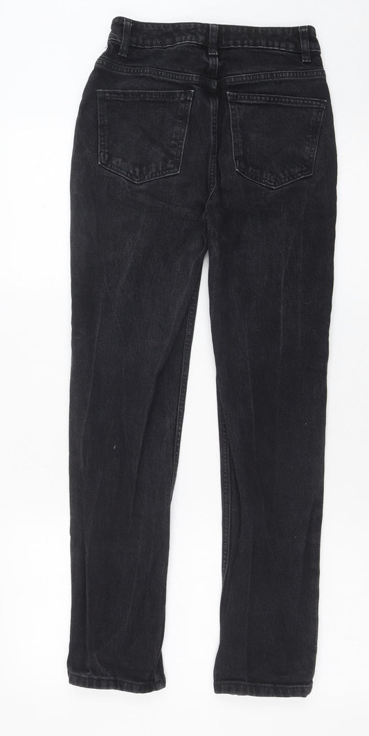 Denim & Co. Womens Black Cotton Skinny Jeans Size 6 Regular Button