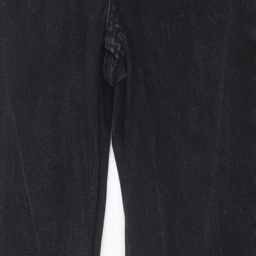 Denim & Co. Womens Black Cotton Skinny Jeans Size 6 Regular Button