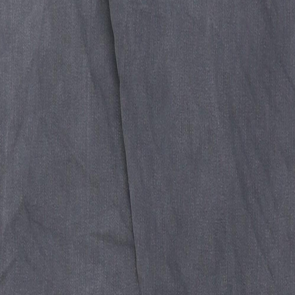 Topshop Womens Grey Cotton Skinny Jeans Size 28 in L32 in Regular Button