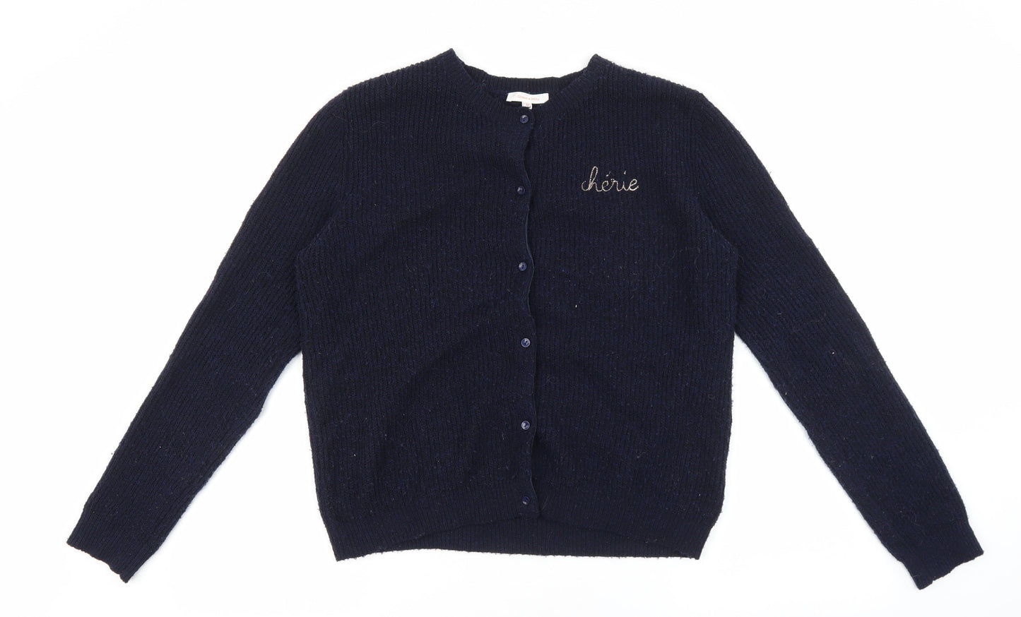 Womens UK Size M Grace & Mila Blue Cardigan Jumper