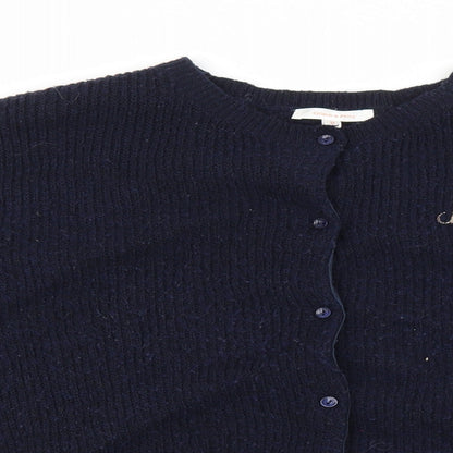 Womens UK Size M Grace & Mila Blue Cardigan Jumper