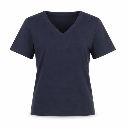 Womens UK Size M CC Blue Basic T-Shirt