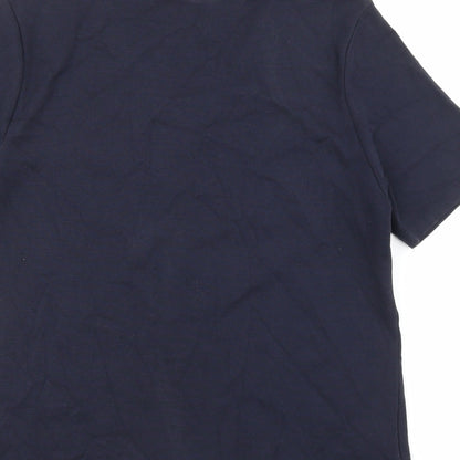 CC Womens Blue 100% Cotton Basic T-Shirt Size M V-Neck