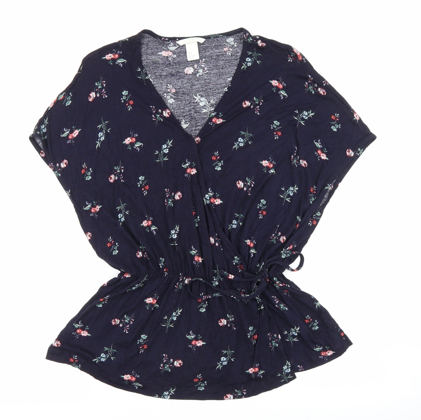 Womens UK Size S H&M Blue Basic Blouse