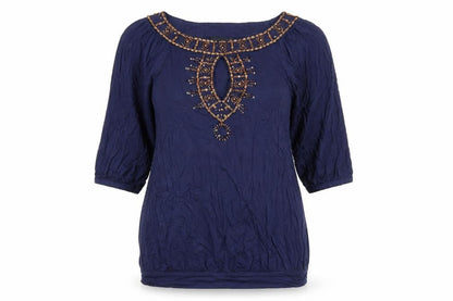 Womens UK Size 12 NEXT Blue Basic Blouse