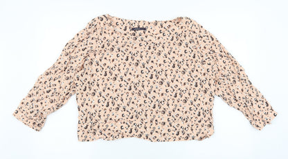 Womens UK Size 18 Marks and Spencer Pink Cropped Blouse