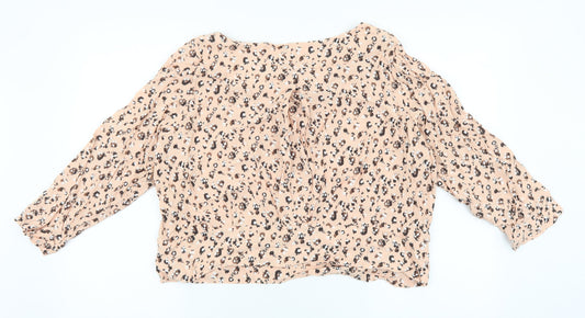 Womens UK Size 18 Marks and Spencer Pink Cropped Blouse