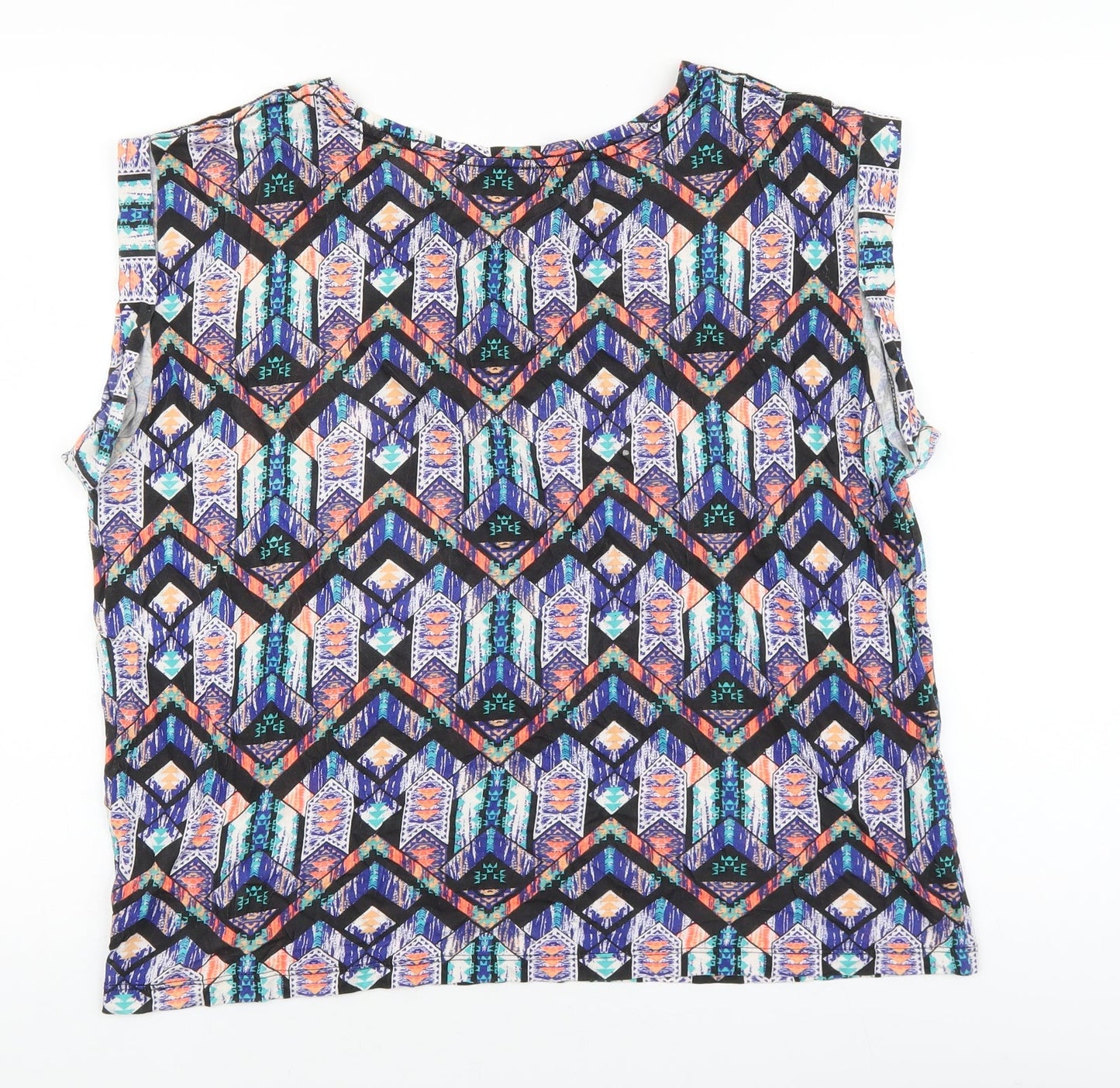 Womens UK Size 14 New Look Multicoloured Basic T-Shirt