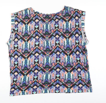 Womens UK Size 14 New Look Multicoloured Basic T-Shirt