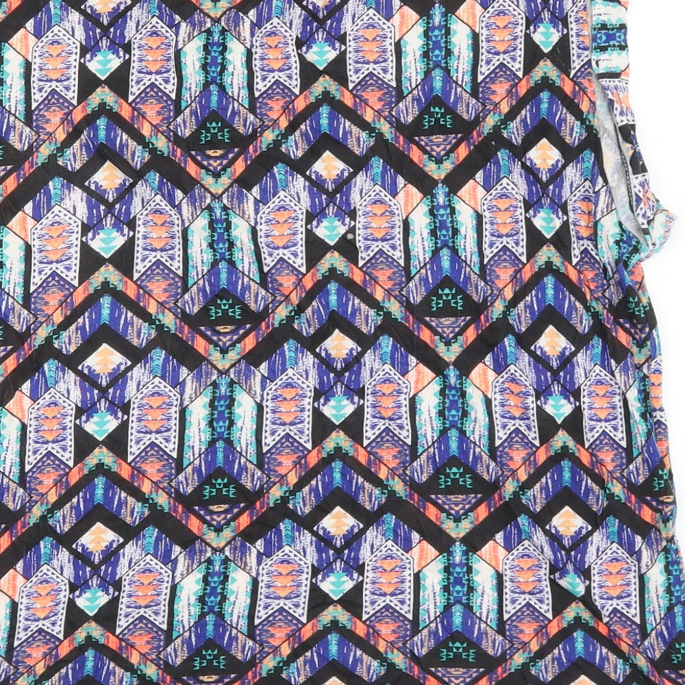 Womens UK Size 14 New Look Multicoloured Basic T-Shirt