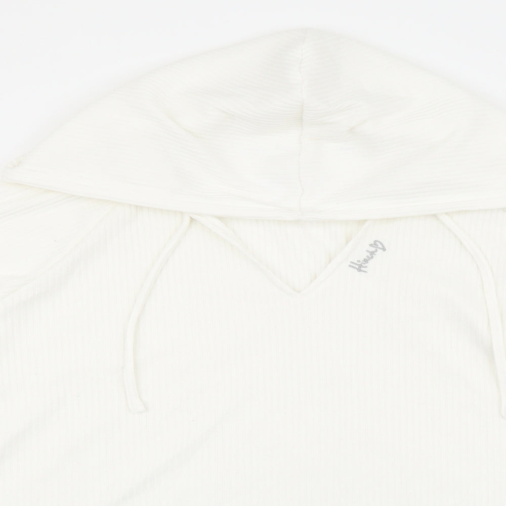 F&F Womens White V-Neck Polyester Pullover Jumper Size 20