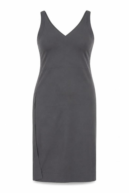 D. EXTERIOR Womens Grey Viscose Tank Dress Size XS V-Neck Pullover