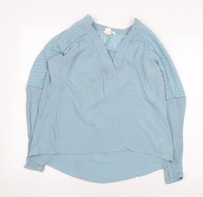 Womens UK Size 6 H&M Blue Basic Blouse
