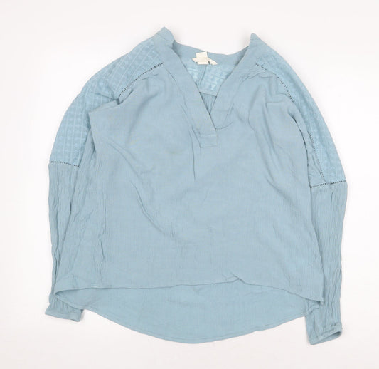 Womens UK Size 6 H&M Blue Basic Blouse