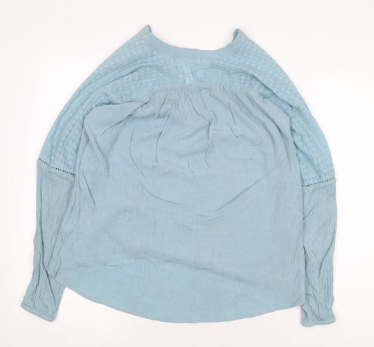 Womens UK Size 6 H&M Blue Basic Blouse
