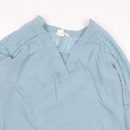Womens UK Size 6 H&M Blue Basic Blouse