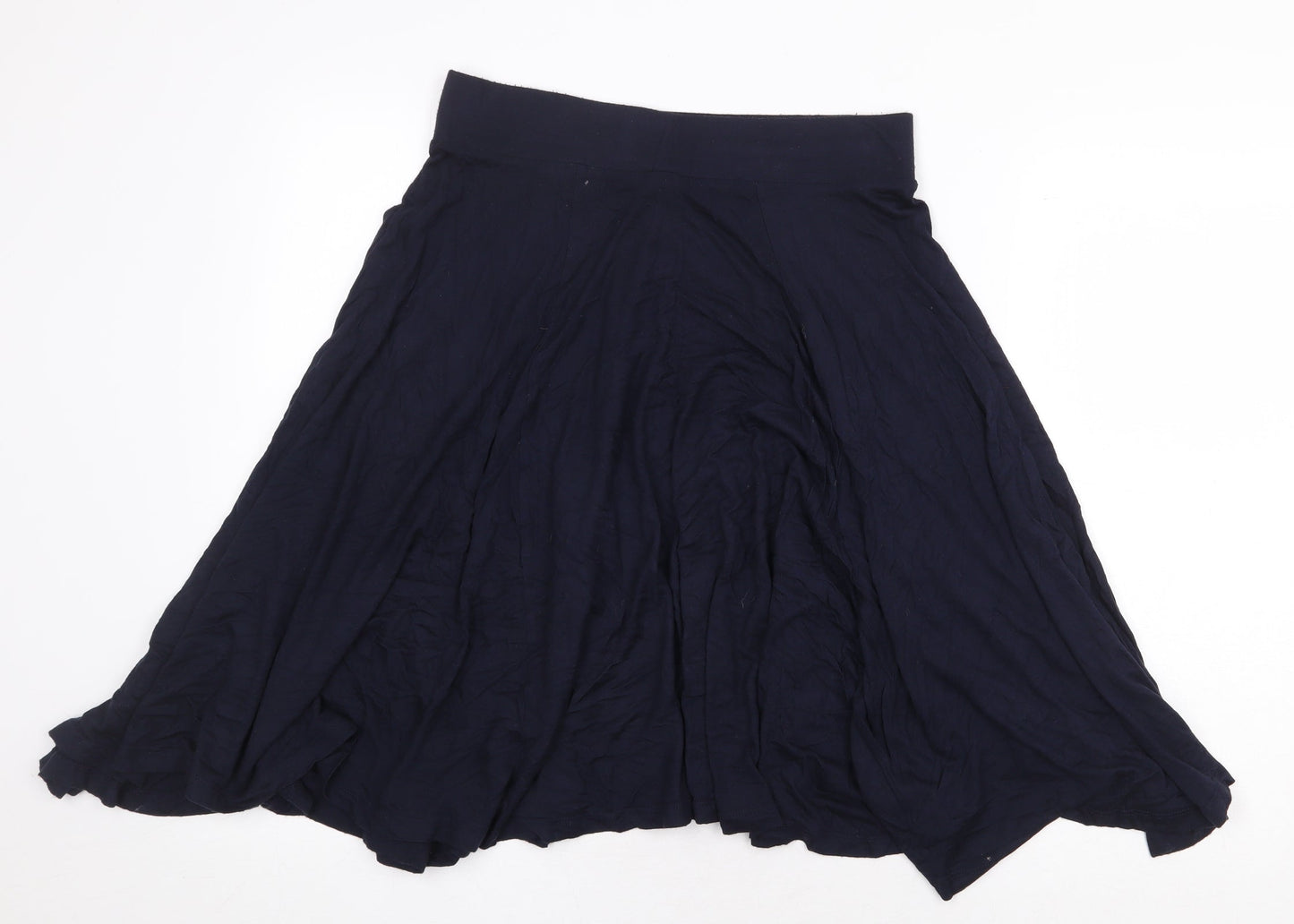 george & martha Womens Blue Viscose Flare Skirt Size S