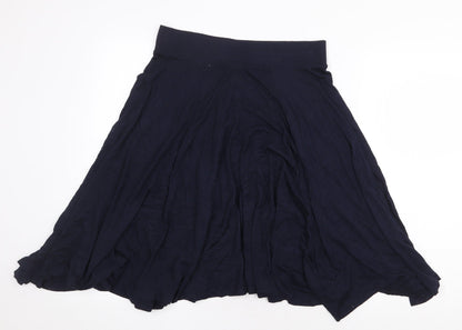 george & martha Womens Blue Viscose Flare Skirt Size S