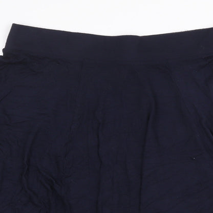 george & martha Womens Blue Viscose Flare Skirt Size S