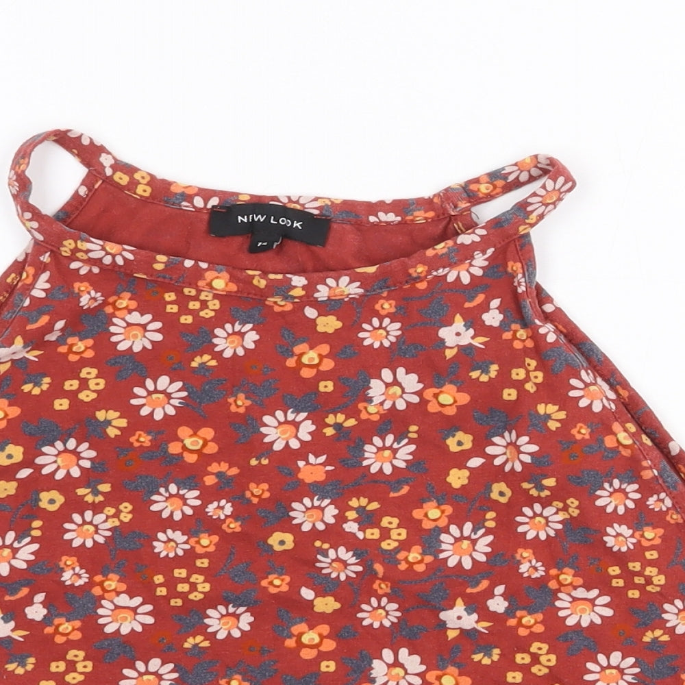 Womens UK Size 14 New Look Red Basic Tank