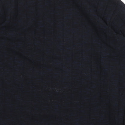 Marks and Spencer Womens Blue Round Neck Viscose Pullover Jumper Size 14