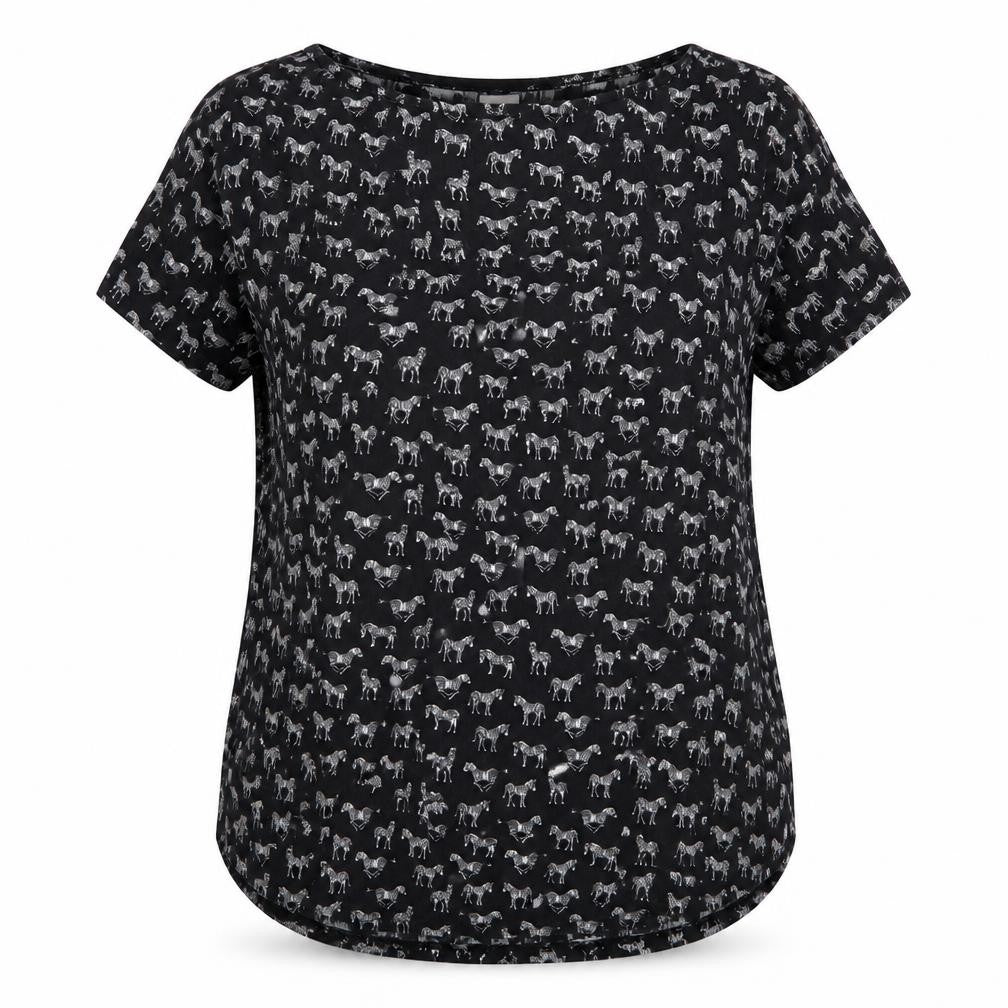 Womens UK Size XS H&M Black Basic T-Shirt
