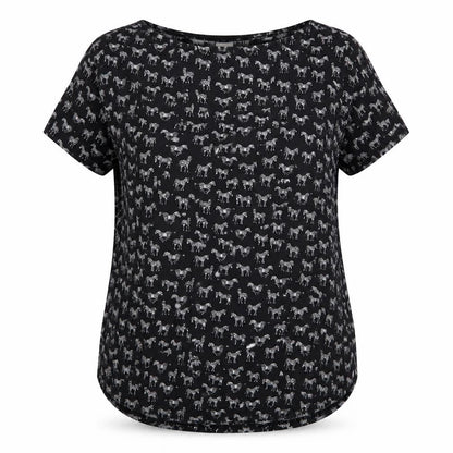 Womens UK Size XS H&M Black Basic T-Shirt