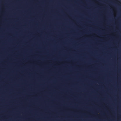 Altitude Womens Blue Cotton Basic T-Shirt Size 10 Round Neck - Butterfly Knot Front