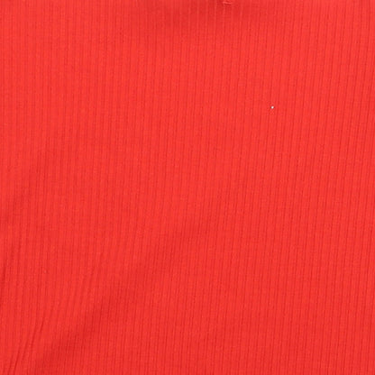 Primark Womens Red Polyester Basic Tank Size 8 Off the Shoulder
