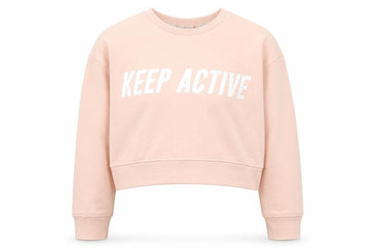 Zara Girls Pink Polyester Pullover Sweatshirt Size 11-12 Years Pullover - Keep Active