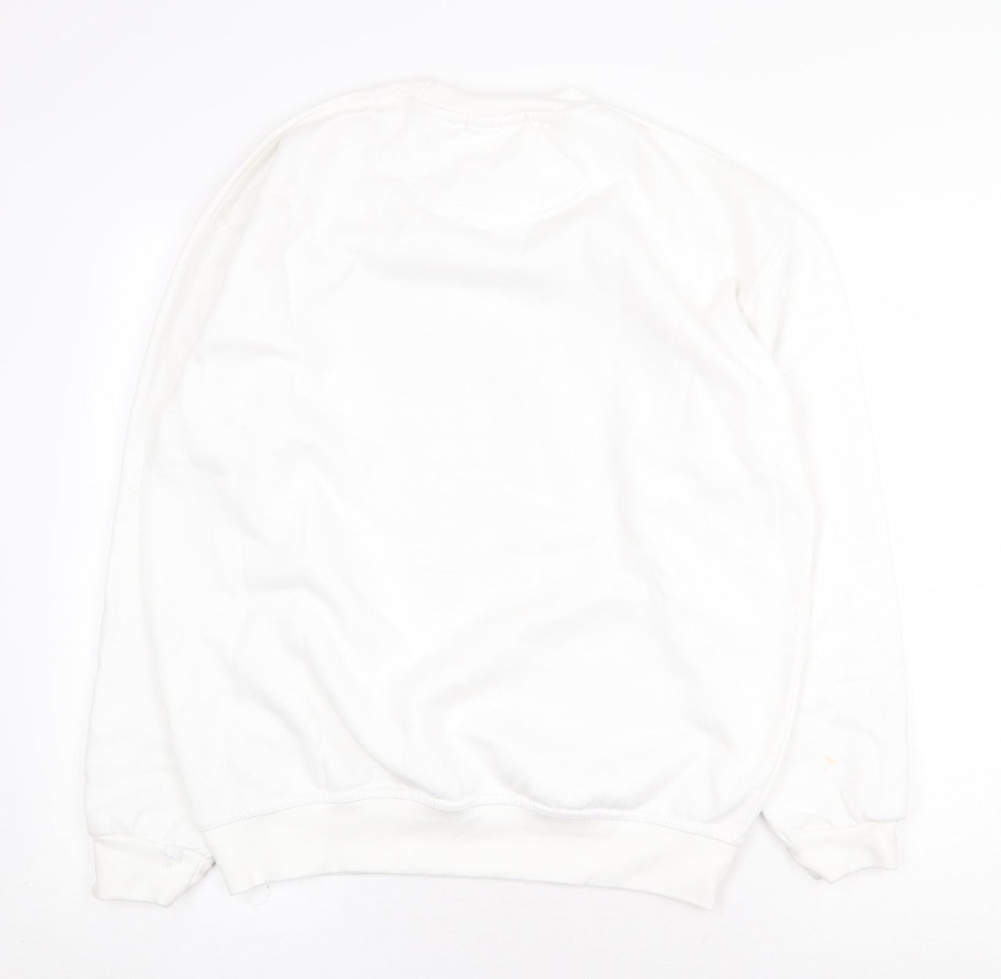 In the Style Womens White Cotton Pullover Sweatshirt Size 10 Pullover - Christmas Holly