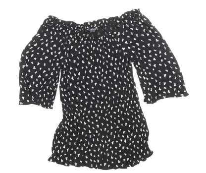 Womens UK Size 8 Marks and Spencer Black Basic Blouse