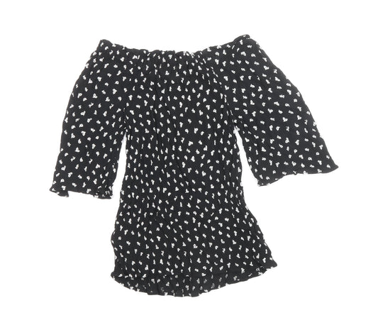 Womens UK Size 8 Marks and Spencer Black Basic Blouse