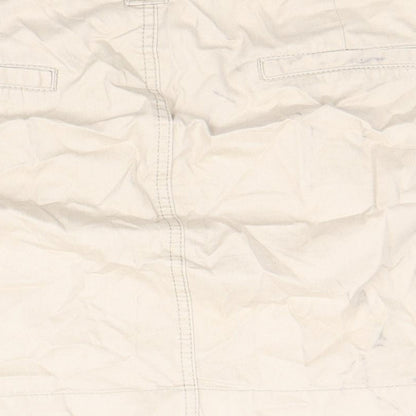 George Womens Brown Cotton Mini Skirt Size 12 Zip