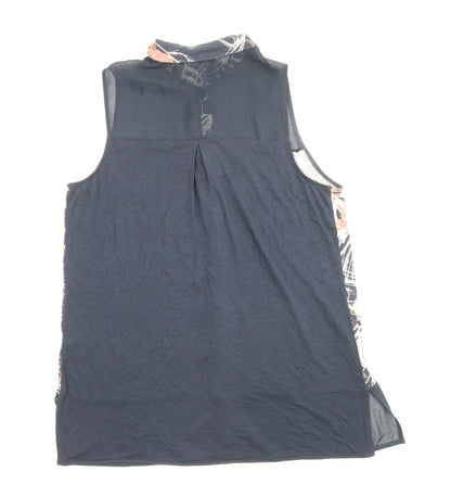 Womens UK Size 16 NEXT Blue Basic Button-Up