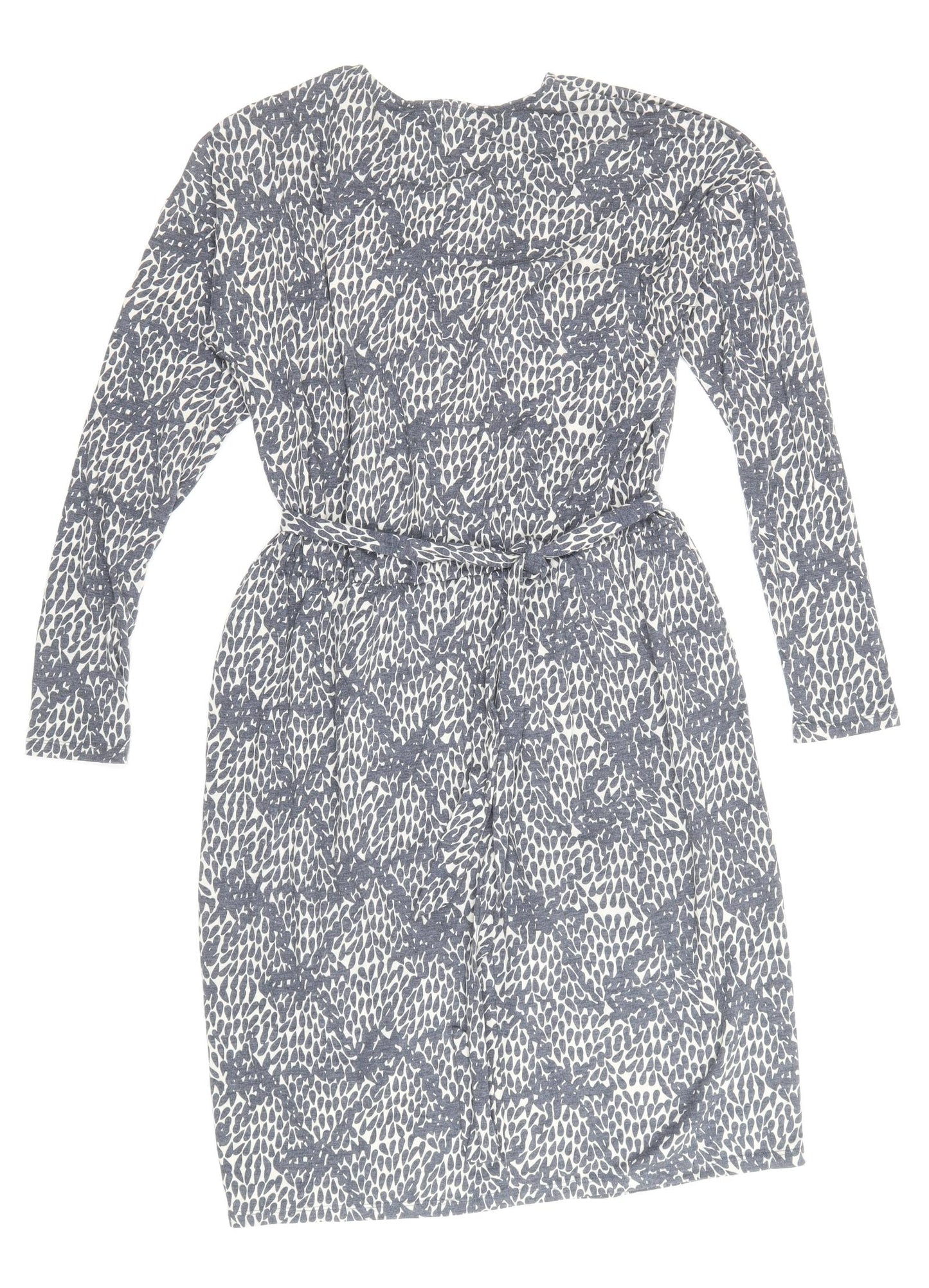 Gap Womens Blue Geometric Polyester A-Line Size M V-Neck Pullover