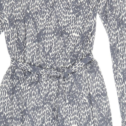 Gap Womens Blue Geometric Polyester A-Line Size M V-Neck Pullover